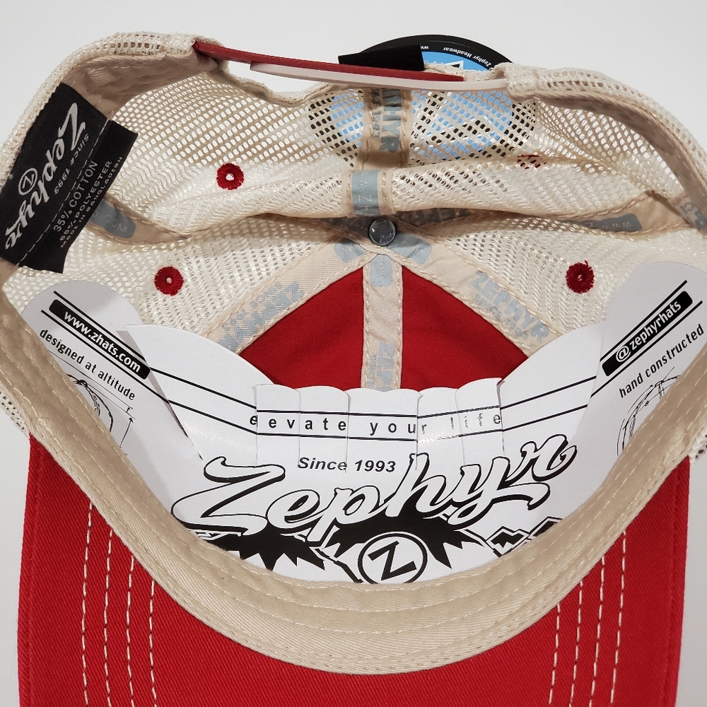 Zephyr Brand Custom Circle Z Red Trucker Baseball Cap Hat Unisex OSFM NWT - Picture 11 of 12